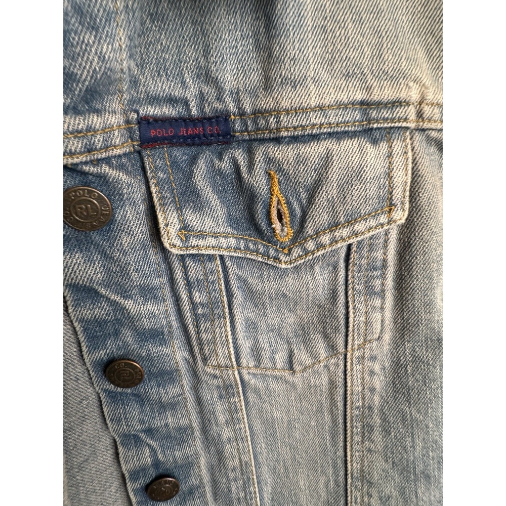 POLO JEANS CO. RALPH LAUREN Jean Vest Size Small‎ - Picture 2 of 8